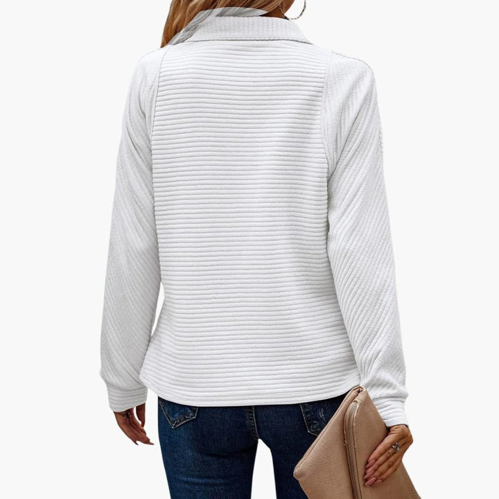 Chic Zip Closure Sweater for Women - WardrobeVogue