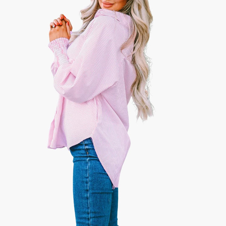 Breathable Cotton Shirt - Relaxed-Fit Button-Up for Women