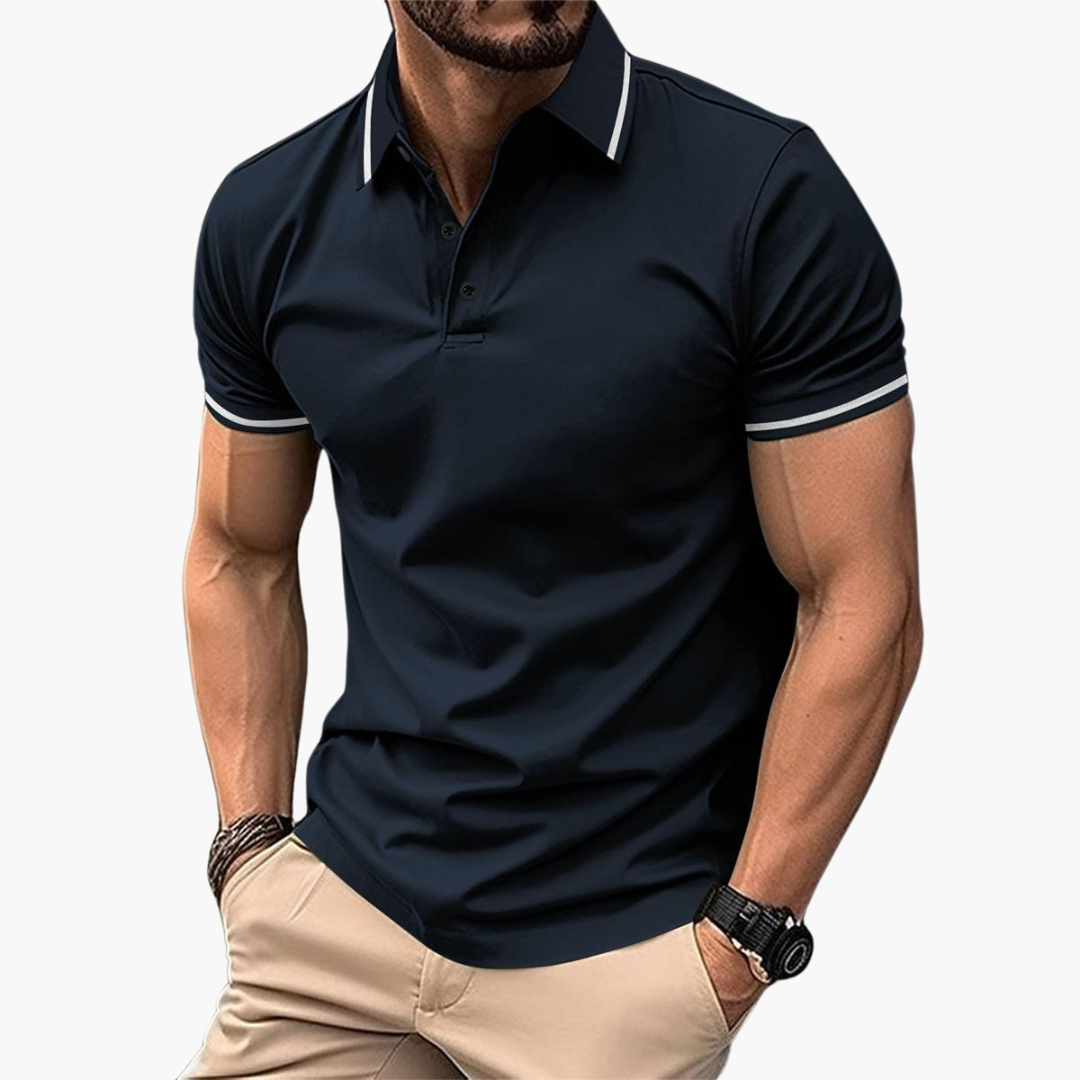 Slim Fit Cotton Polo - Smart Casual Short Sleeve for Men