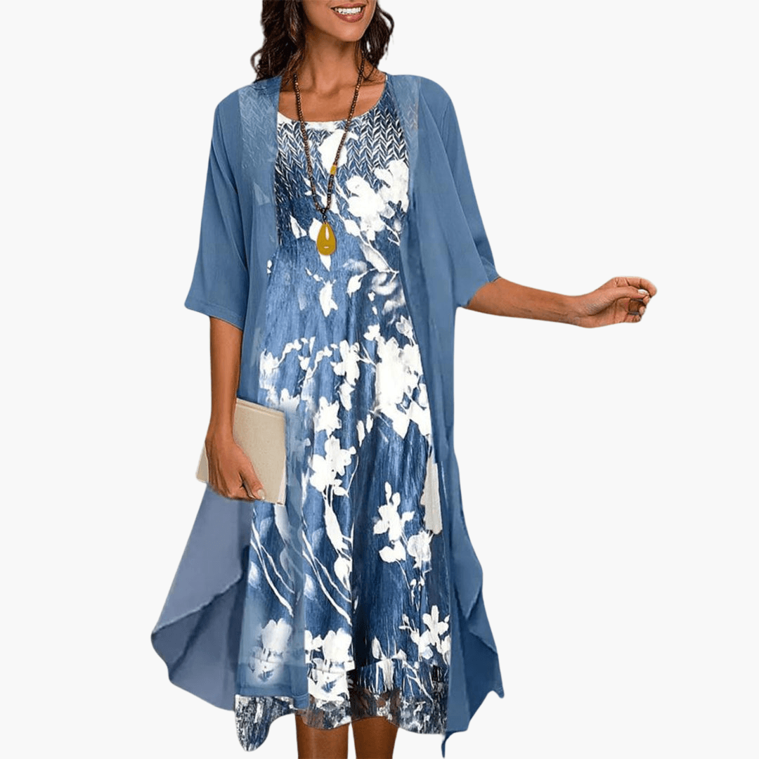 Elegant Lightweight Midi Dress for Women - WardrobeVogue