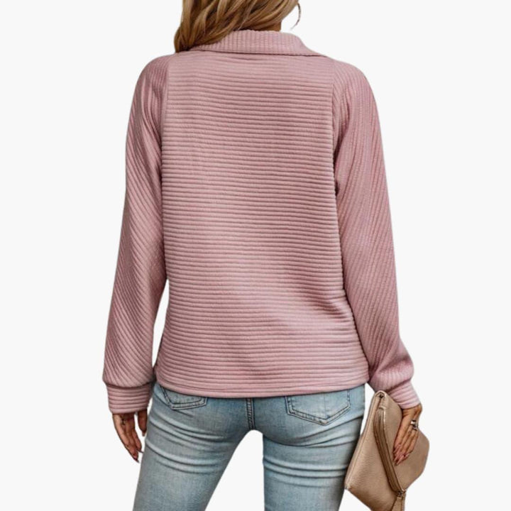 Chic Zip Closure Sweater for Women - WardrobeVogue