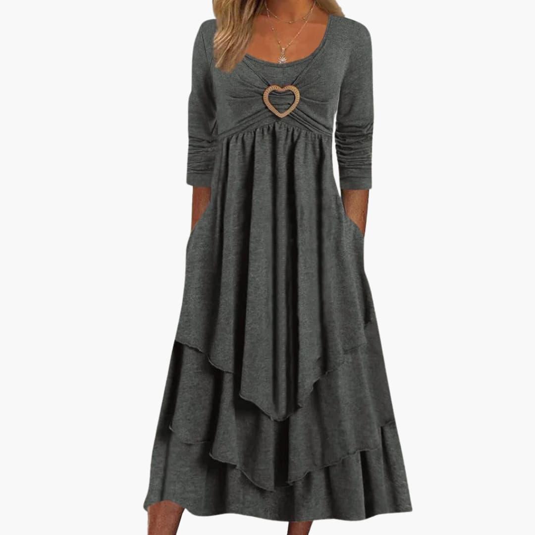 Elegant Long Sleeve Dress for Women - WardrobeVogue