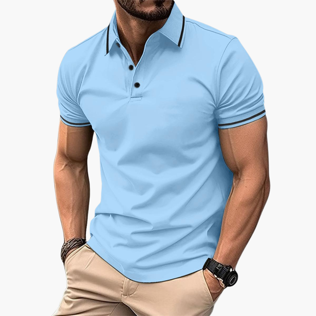 Slim Fit Cotton Polo - Smart Casual Short Sleeve for Men