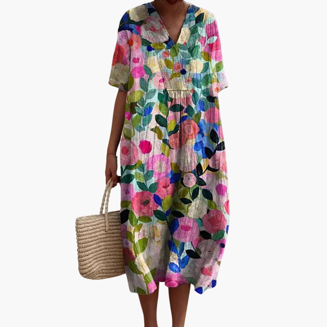 Stylish Floral Summer Dress for Women - WardrobeVogue