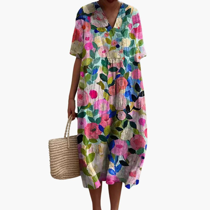 Stylish Floral Summer Dress for Women - WardrobeVogue