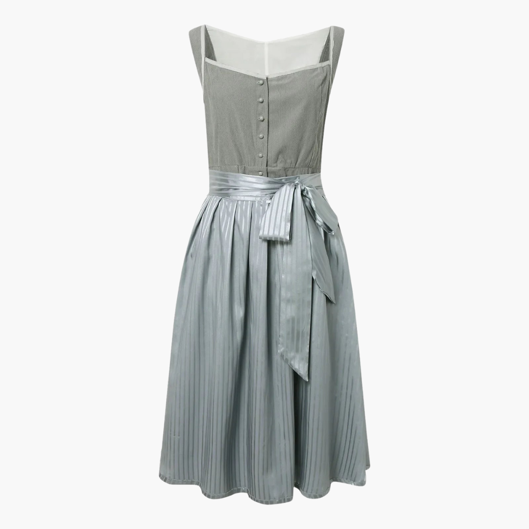 Traditional Bavarian Midi Dirndl Dress - Long Sleeve for Women