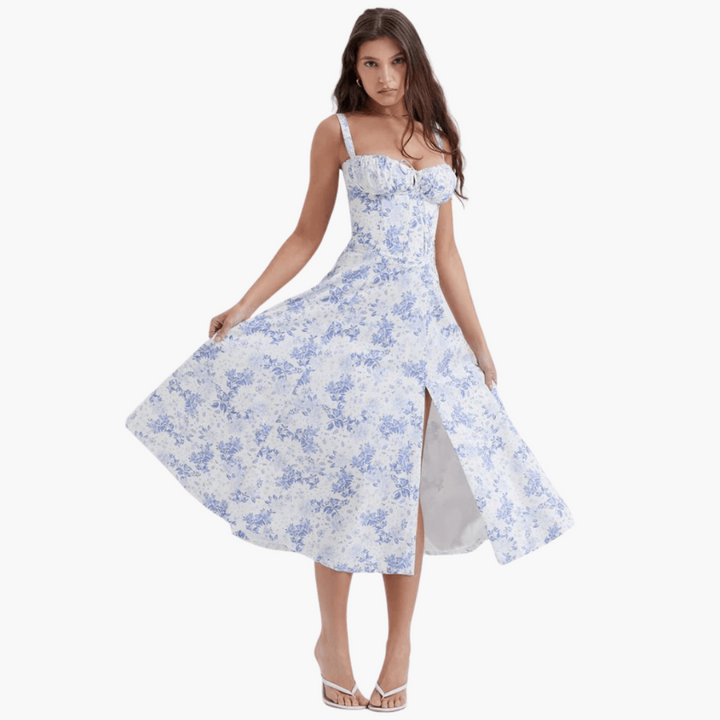 Bustier Sundress for Women  Sweetheart Neckline with Lace-Up Back