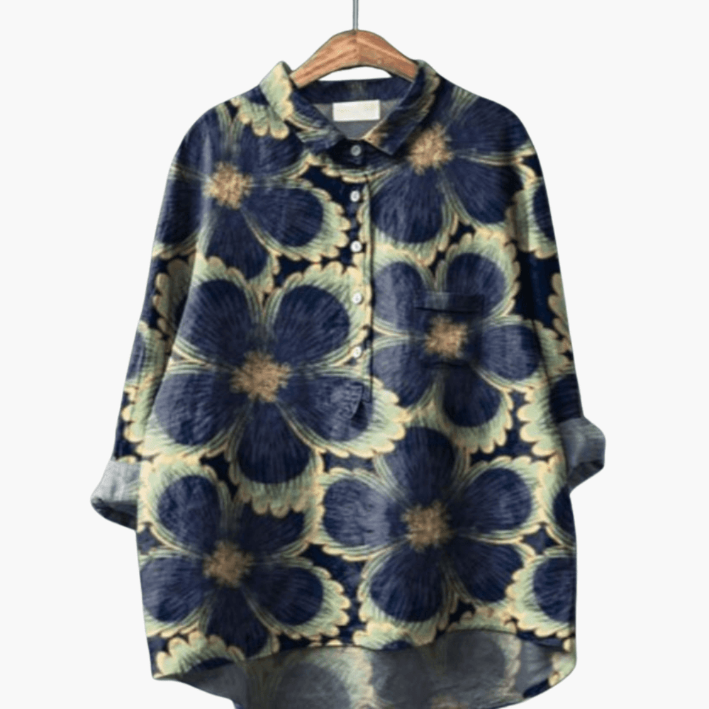 Elegant Floral Print Blouse for Women - WardrobeVogue