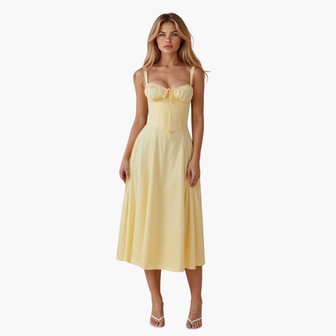 Elegant Summer Midi Dress for Women - WardrobeVogue