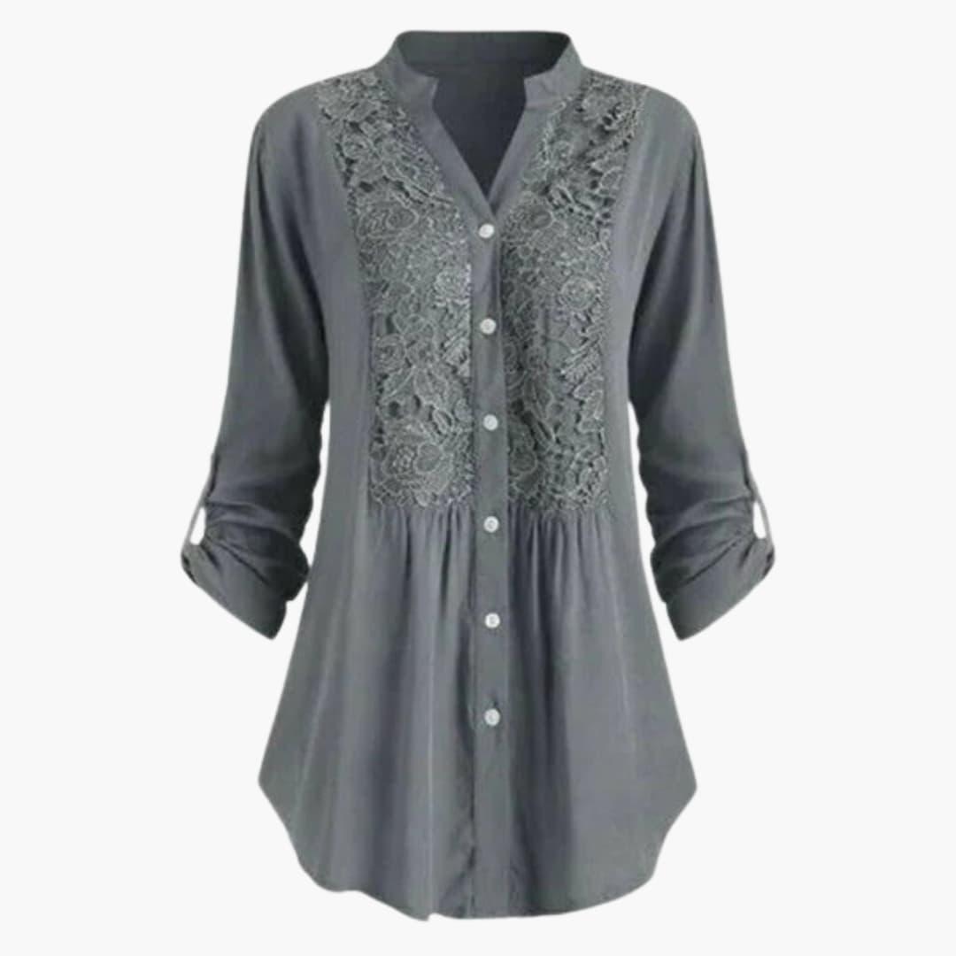 Trendy Long Puff Sleeve Blouse for Women - WardrobeVogue