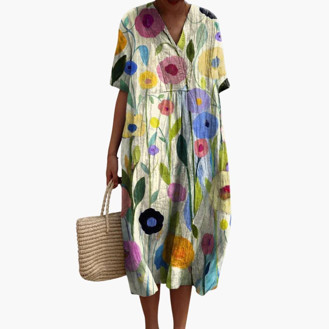 Stylish Floral Summer Dress for Women - WardrobeVogue