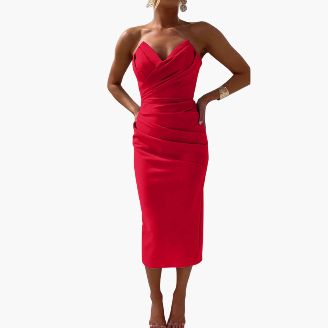 Strapless Bodycon Evening Dress - Elegant Partywear for Women