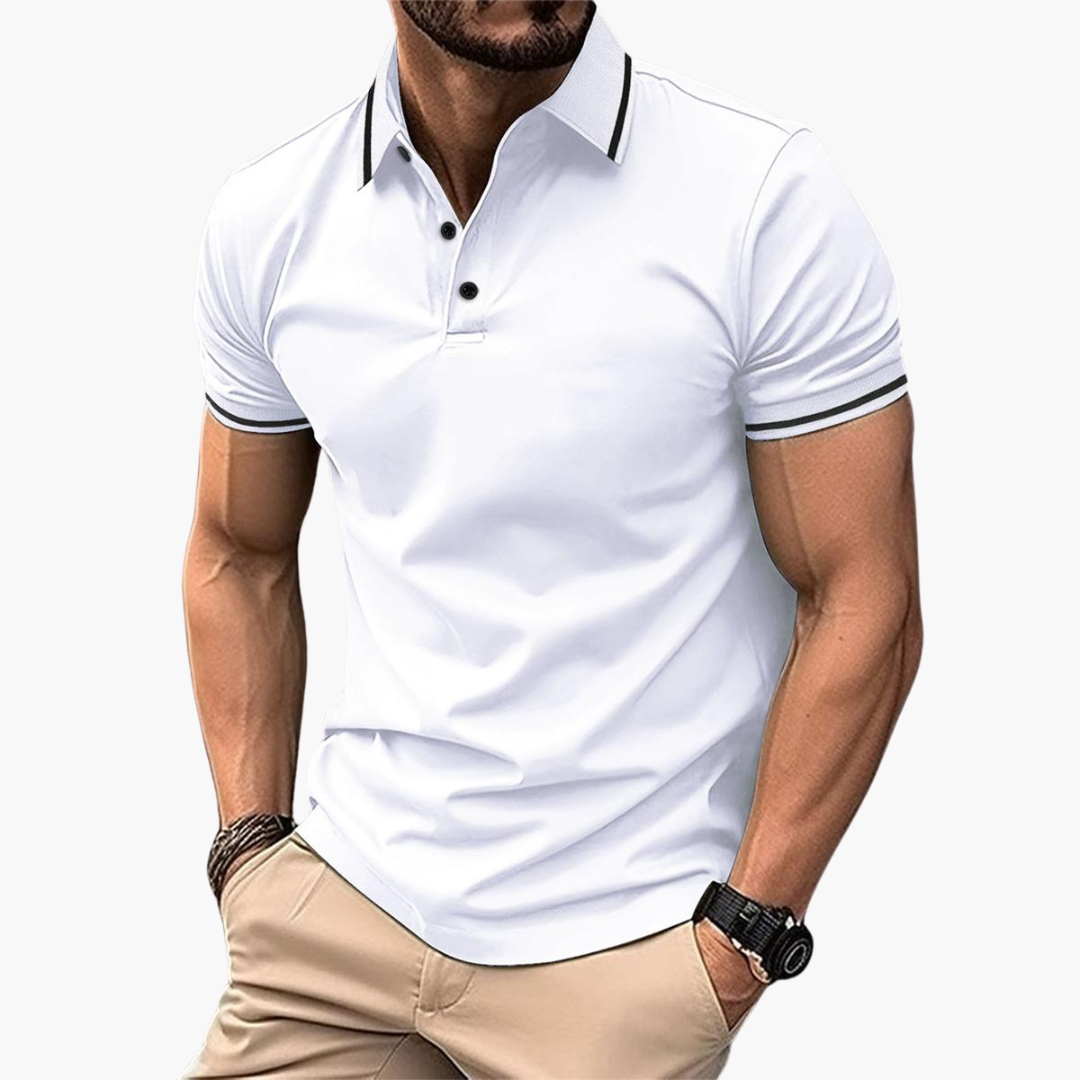 Slim Fit Cotton Polo - Smart Casual Short Sleeve for Men