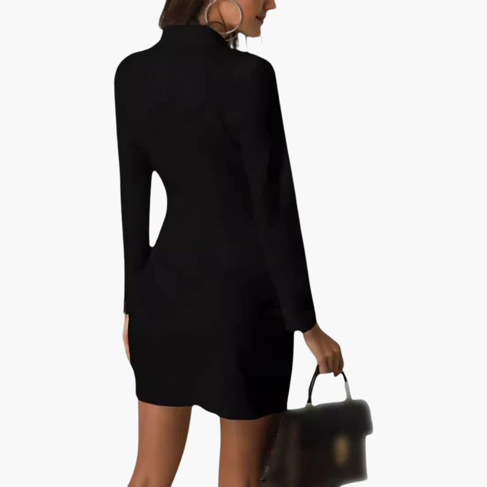 Stylish Button-Up Blazer Dress for Women - WardrobeVogue