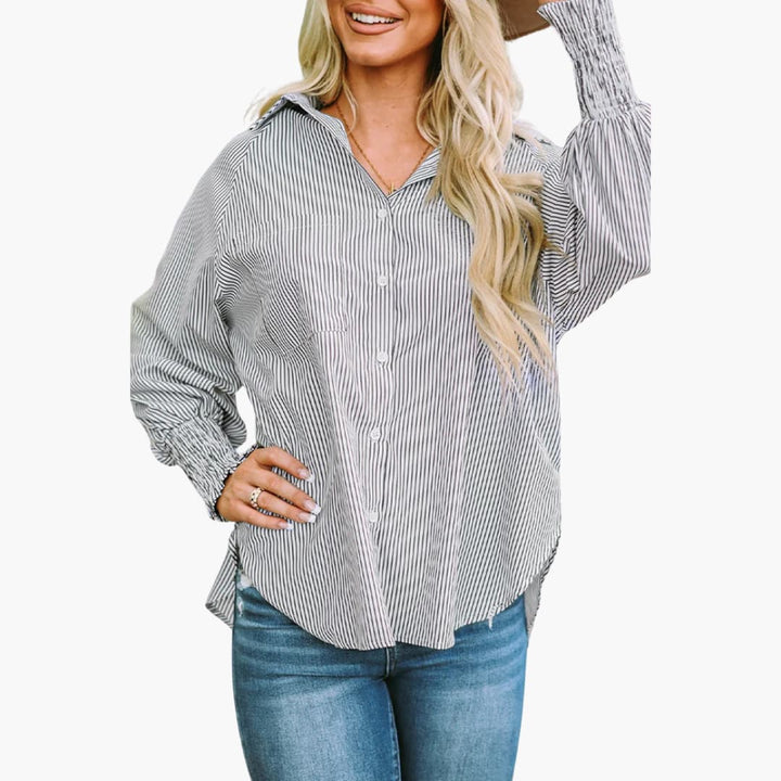 Breathable Cotton Shirt - Relaxed-Fit Button-Up for Women