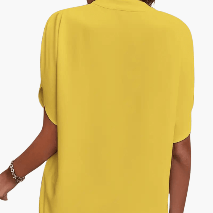 Elegant V Neck Blouse for Women - WardrobeVogue