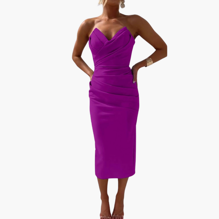 Strapless Bodycon Evening Dress - Elegant Partywear for Women