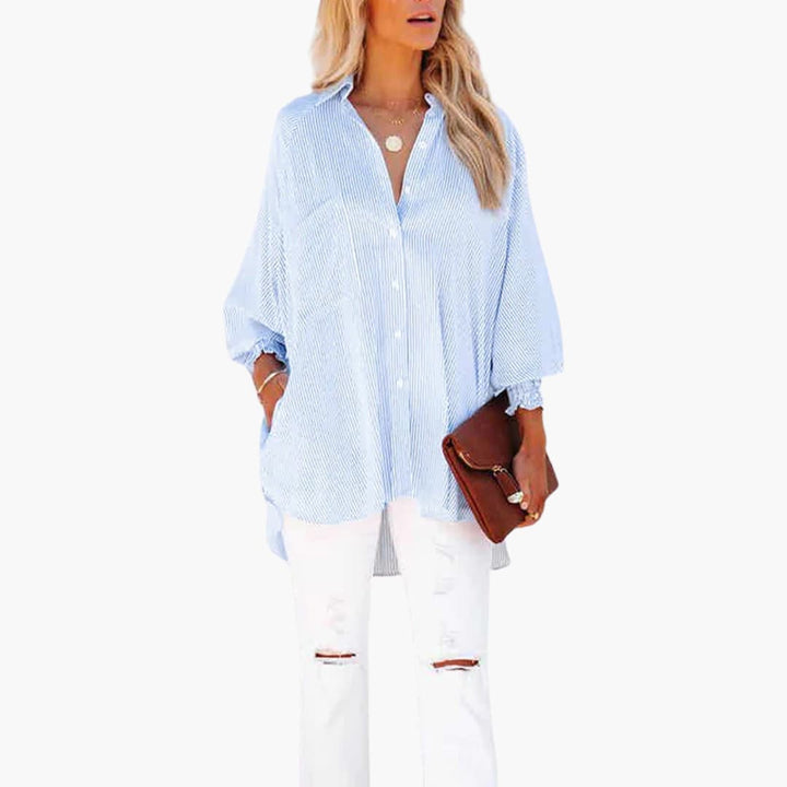 Breathable Cotton Shirt - Relaxed-Fit Button-Up for Women