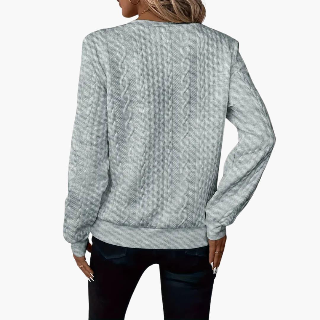 Stylish Knitted Sweater with Zipper for Women - WardrobeVogue