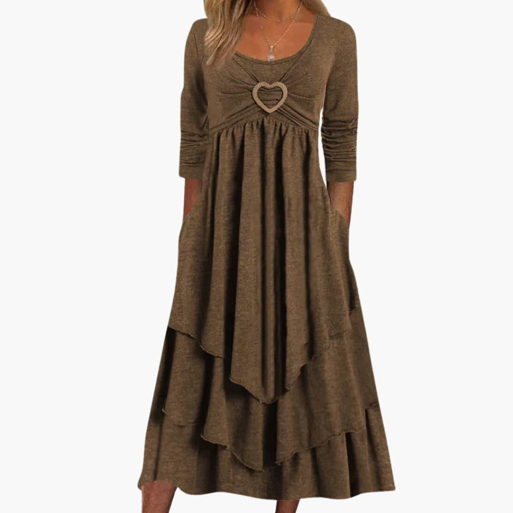 Elegant Long Sleeve Dress for Women - WardrobeVogue