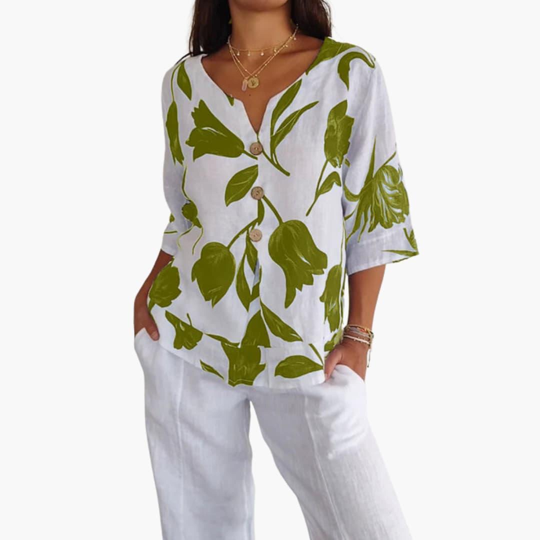 Comfortable V-Neck Shirt for Women - WardrobeVogue