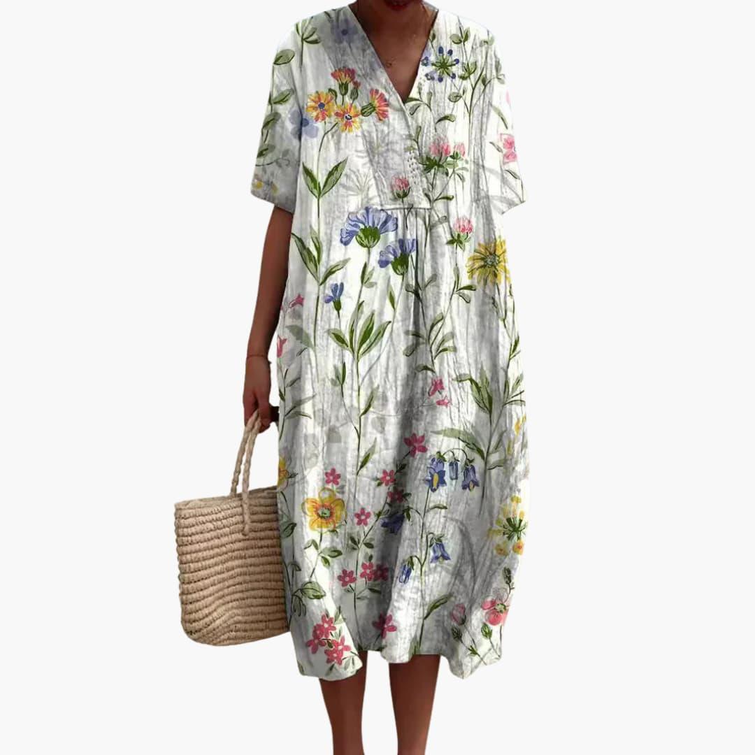 Stylish Floral Summer Dress for Women - WardrobeVogue