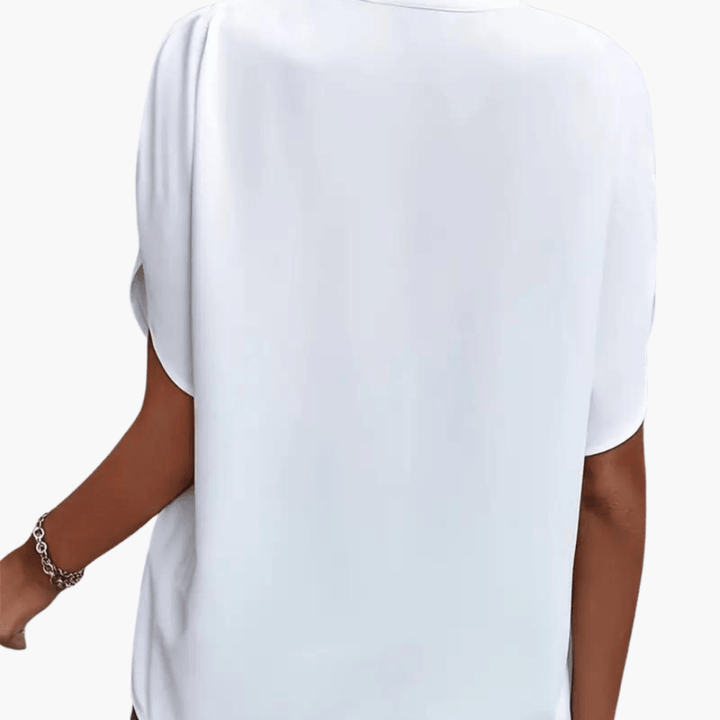 Elegant V Neck Blouse for Women - WardrobeVogue