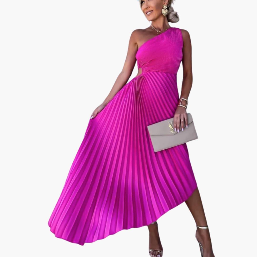 Chic Asymmetrical Party Dress for Women - WardrobeVogue