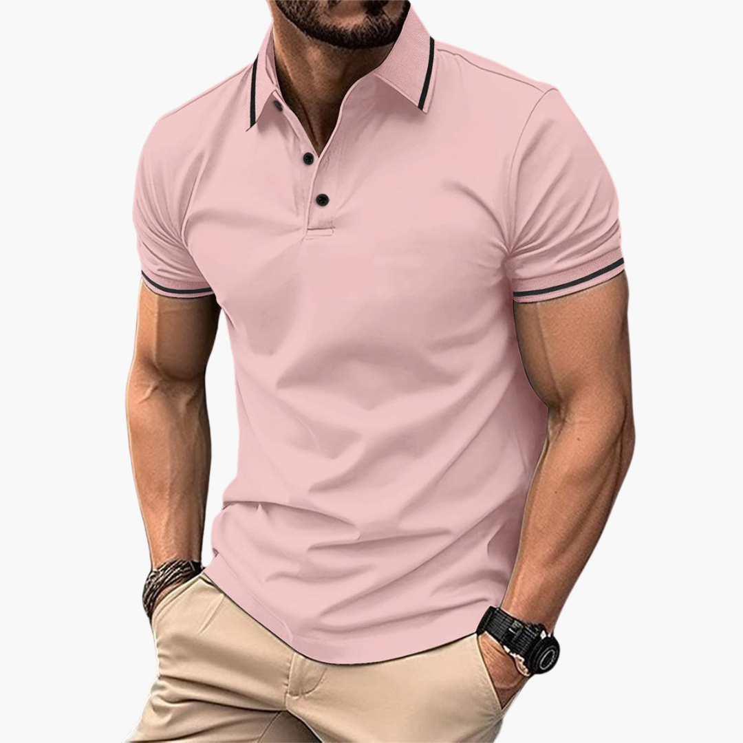 Slim Fit Cotton Polo - Smart Casual Short Sleeve for Men