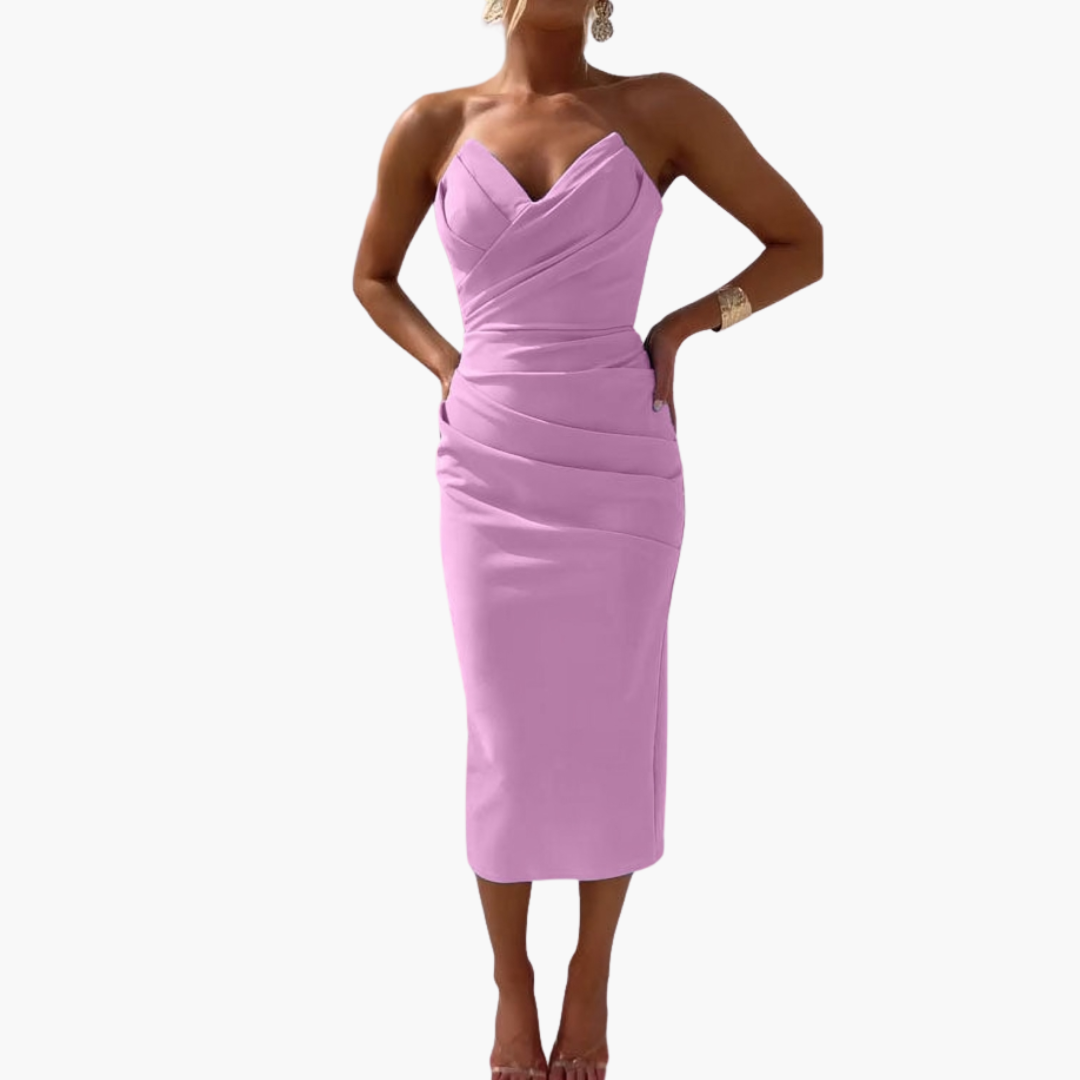 Strapless Bodycon Evening Dress - Elegant Partywear for Women
