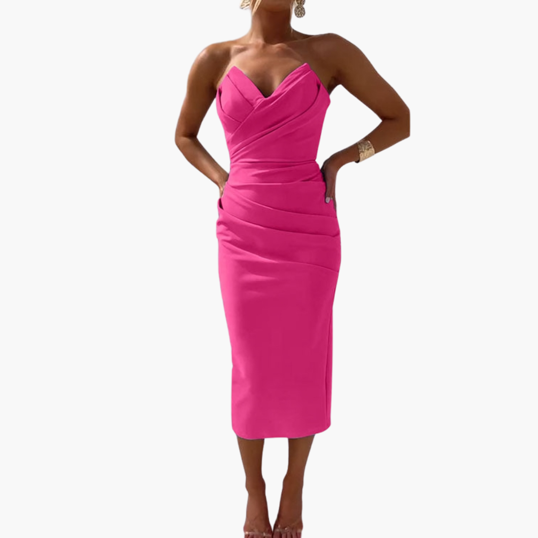 Strapless Bodycon Evening Dress - Elegant Partywear for Women