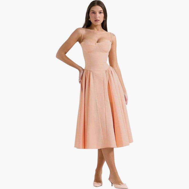 Sleek Fitted Corset Dress for Women - WardrobeVogue