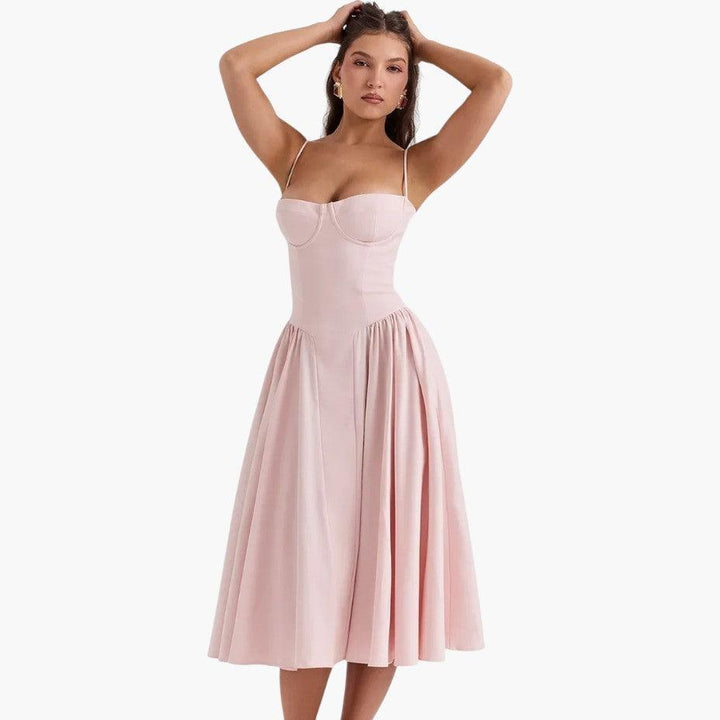 Sleek Fitted Corset Dress for Women - WardrobeVogue