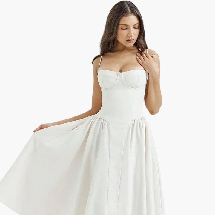 Sleek Fitted Corset Dress for Women - WardrobeVogue