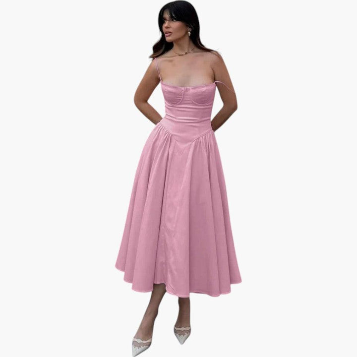 Sleek Fitted Corset Dress for Women - WardrobeVogue