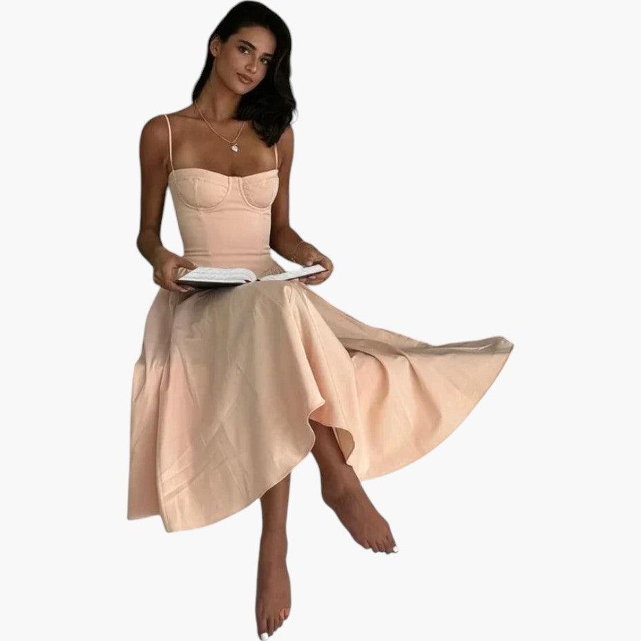 Sleek Fitted Corset Dress for Women - WardrobeVogue
