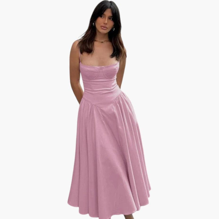 Sleek Fitted Corset Dress for Women - WardrobeVogue