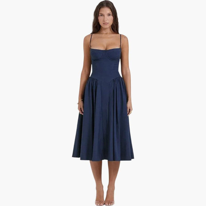 Sleek Fitted Corset Dress for Women - WardrobeVogue